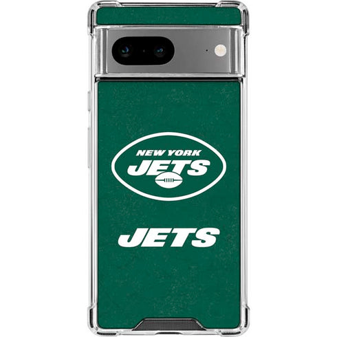 NFL New York Jets Distressed Google Pixel 7a Clear Case